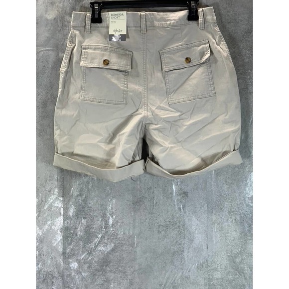Style & Co Women's Stone Wall Mid-Rise Roll-Cuff Short Bermuda Shorts SZ 8 - Picture 2 of 11